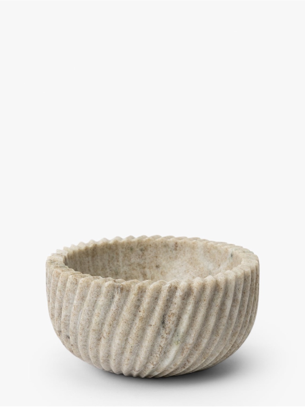 Beige Spiral Marble Bowl